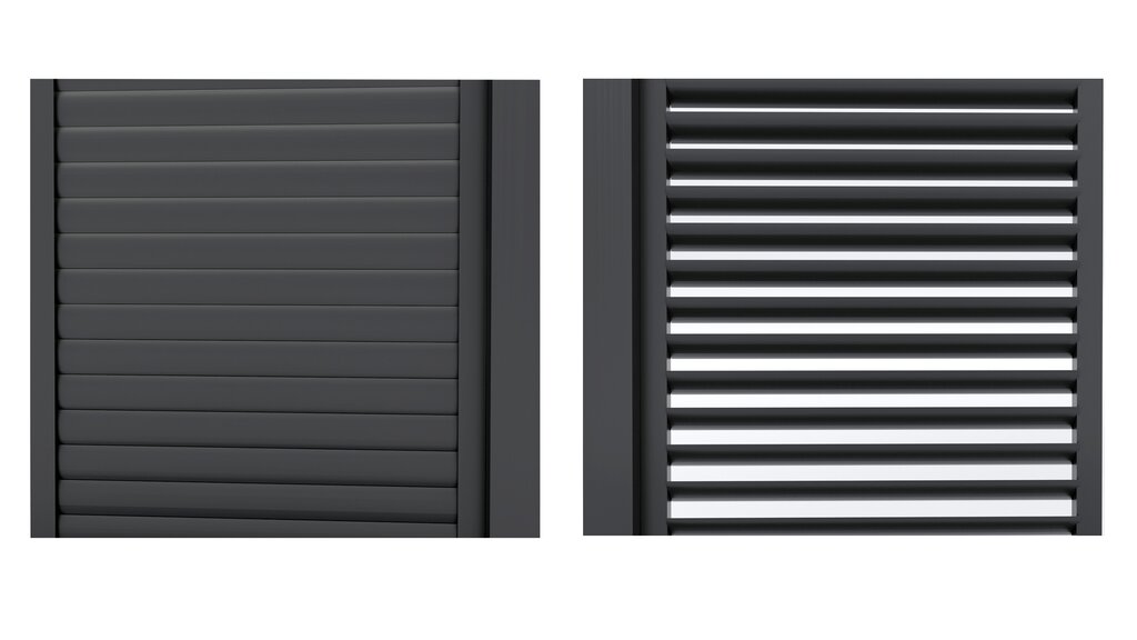 Pergola skyvedør lamell 270x218 sort - Bilde 8