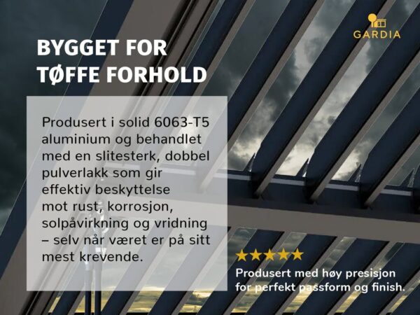 Pergola Sørøya 3x3m sort