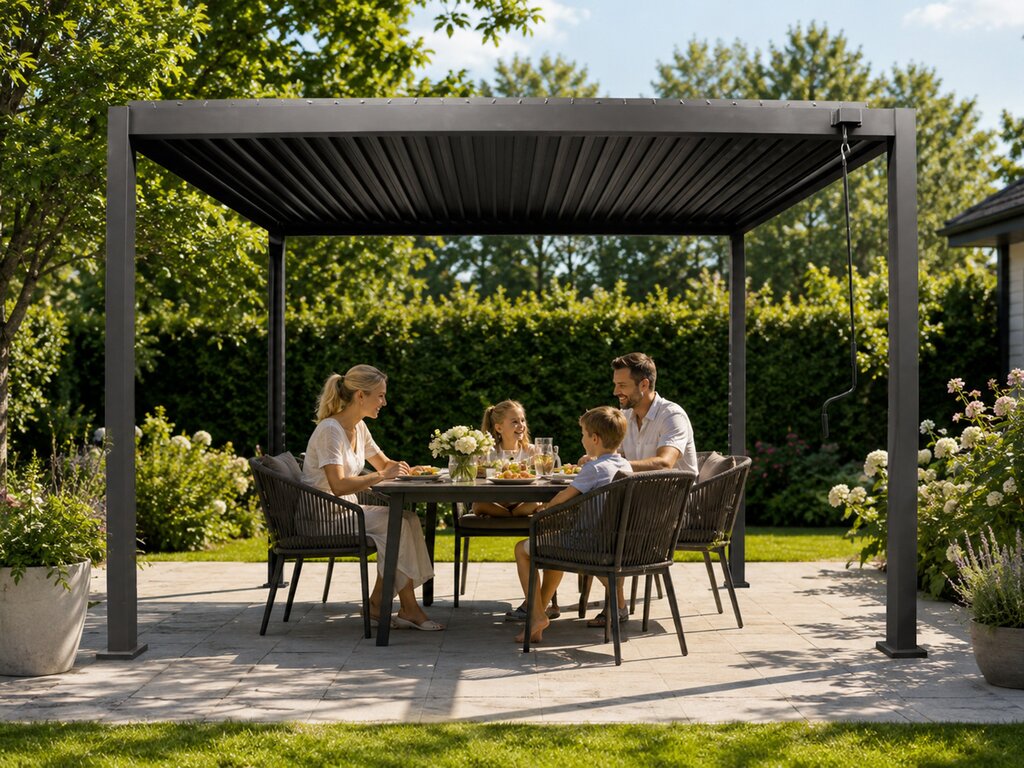Pergola Husøy 3x4m sort - Bilde 1