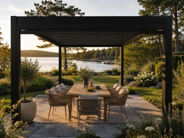 Pergola Husøy 3x4m sort