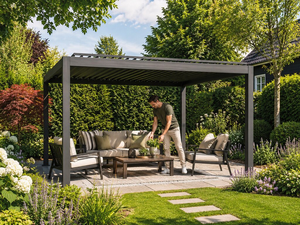 Pergola Husøy 3x4m sort - Bilde 2