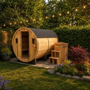 Large_Sauna ai gen endret 4_3 Badstue tønne 8 personer