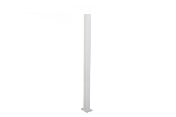 Stolpe Aluminium m/hatt 103 cm Hvit
