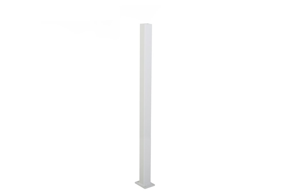 Stolpe Aluminium m/hatt 103 cm Hvit