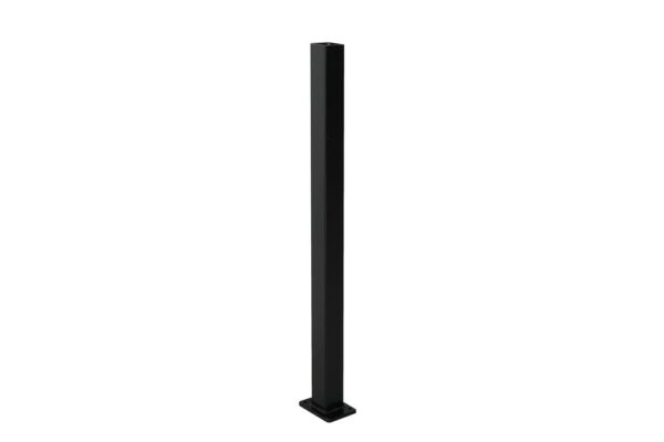 Stolpe Aluminium m/hatt 103 cm Sort