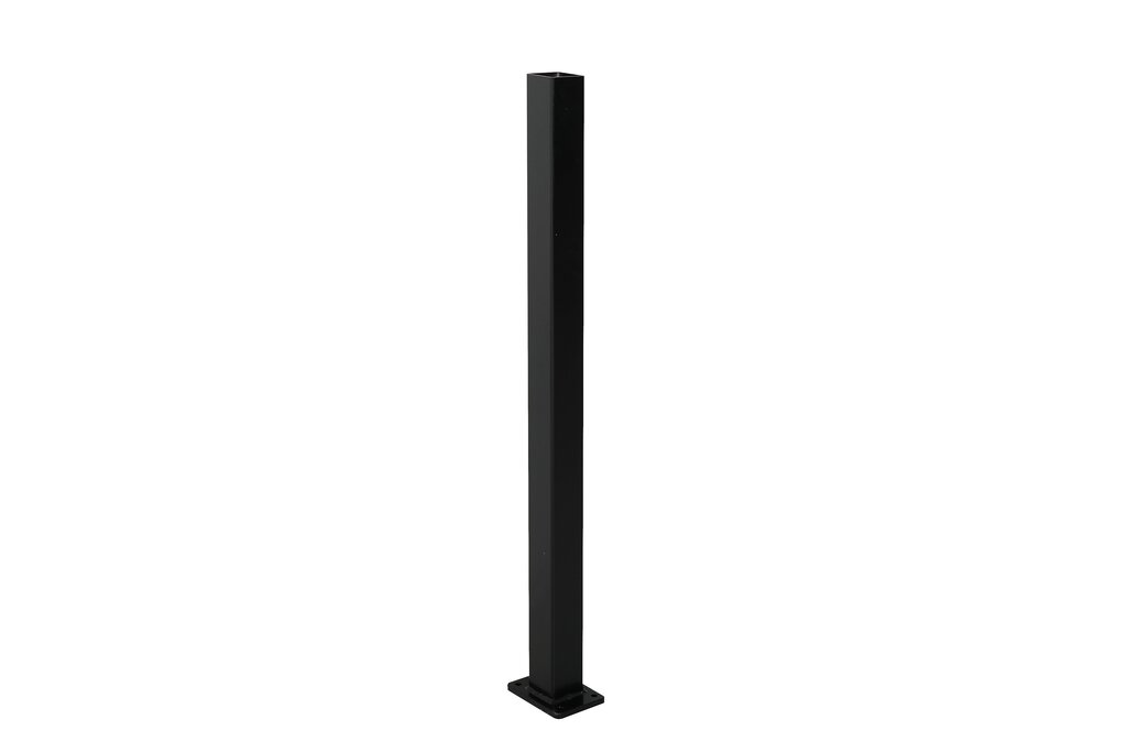 Stolpe Aluminium m/hatt 103 cm Sort